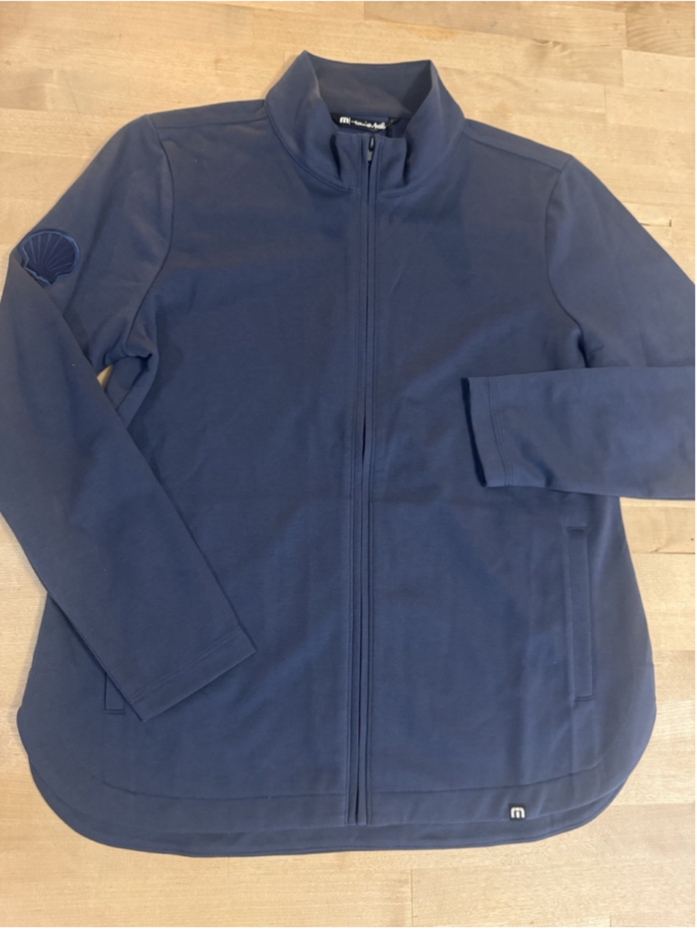 NWT Travis Matthew Womens Large Full Zip Golf Jacket Navy Blue Performance
